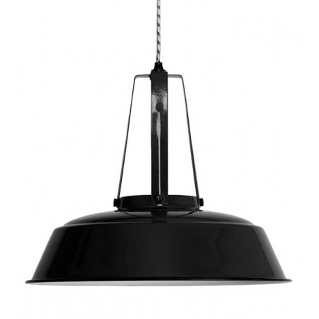 Lampe suspension industrielle métal noir HK Living Workshop