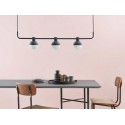 suspension horizontale design trois spots metal noir frandsen fabian