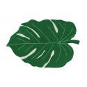 Tapis feuille tropicale verte coton lavable Lorena Canals Monstera Leaf