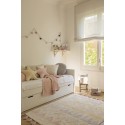 Tapis enfant coton lavable ethnique Aztec Lorena Canals rose pastel