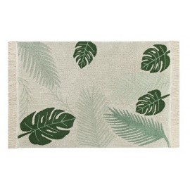 Waschbarer Baumwollteppich Tropical Green Lorena Canals