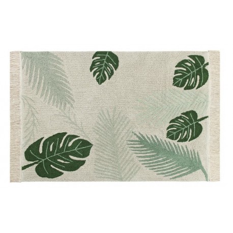 tapis vegetal lavable tropical green lorena canals 140 x 200 cm