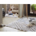 Tapis coton lavable machine bleu gris Indian Bag Lorena Canals 120 x 160 cm