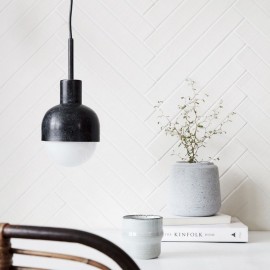 Suspension vintage métal House Doctor Glow noir