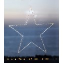 Grande étoile lumineuse avec ampoules LED métal blanc Sirius Liva Star