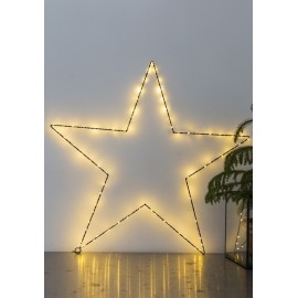 Etoile ampoules LED lumineuse métal noir Sirius Liva Star