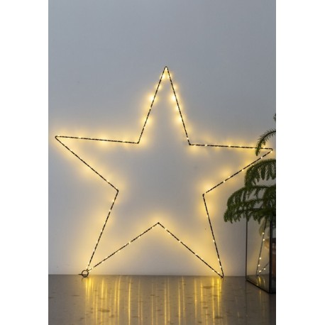 etoile ampoules led lumineuse metal noir sirius liva star 33280