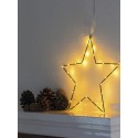 etoile ampoules led lumineuse metal noir sirius liva star 33280