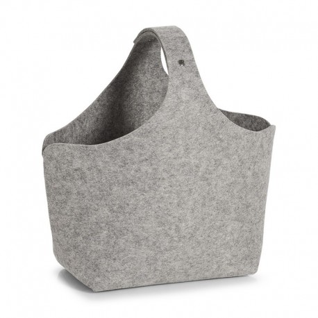 panier de rangement original sac feutrine grise zeller 14370