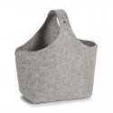 panier de rangement original sac feutrine grise zeller 14370
