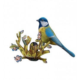oiseau decoratif bleu miho allegra