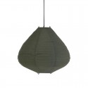 suspension lampion tissu coton vert kaki hk living VLK2003