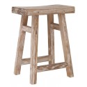 tabouret bois de teck recycle style campagne brut artisanal  hk living HAP6093
