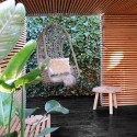 Table basse ronde tranche de tronc de bois de manguier HK Living